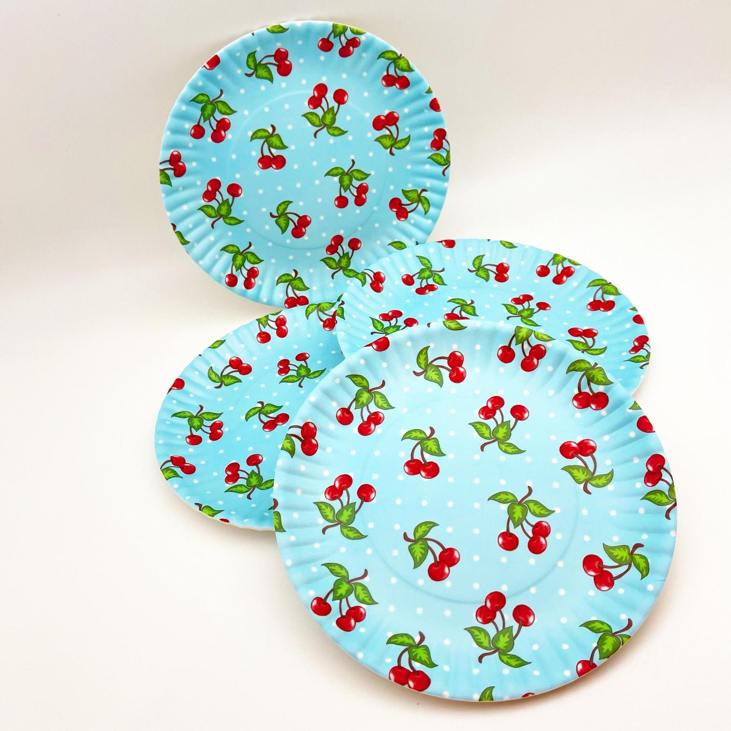 Plate - Melamine "Paper Plate" - Cherries