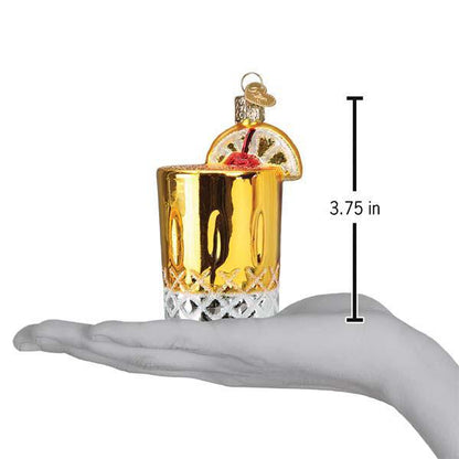 Ornament - Blown Glass - Whiskey Sour