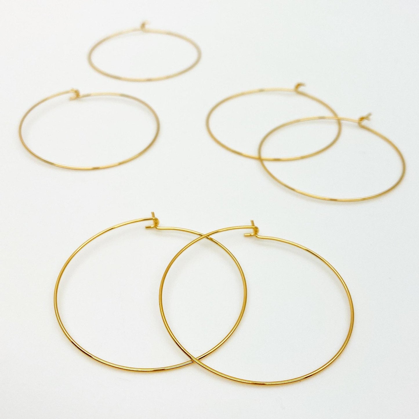Earrings - 14k Gold-fill on Sterling Hoops