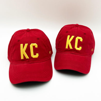 Ballcap - KC - Red With Yellow KC