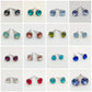 Stud Earrings - Real Crystals - Light Sapphire