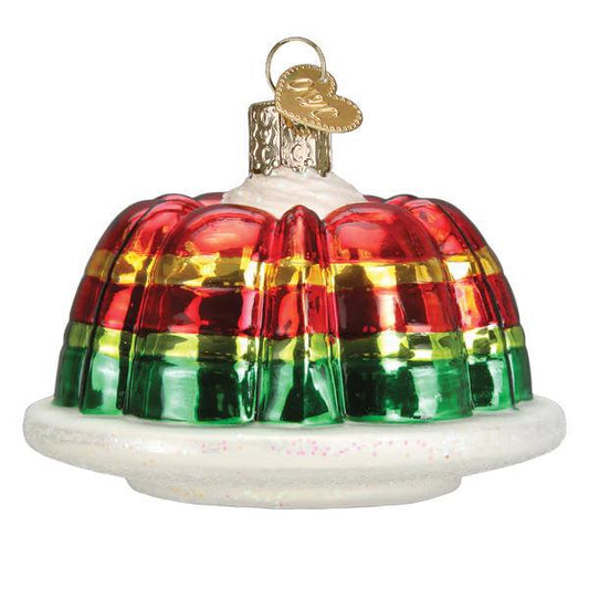 Ornament - Blown Glass - Festive Gelatin Mold