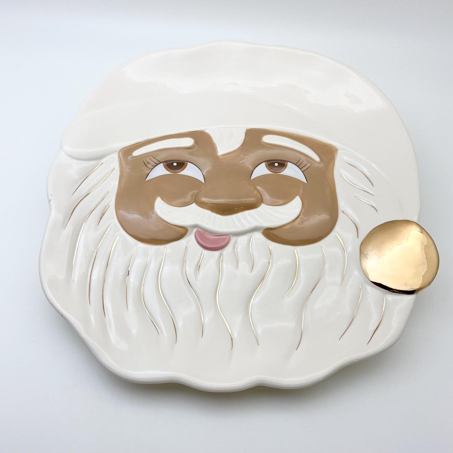 Platter - Collector's Series - Papa Noel (Brown) - Ceramic - 14"