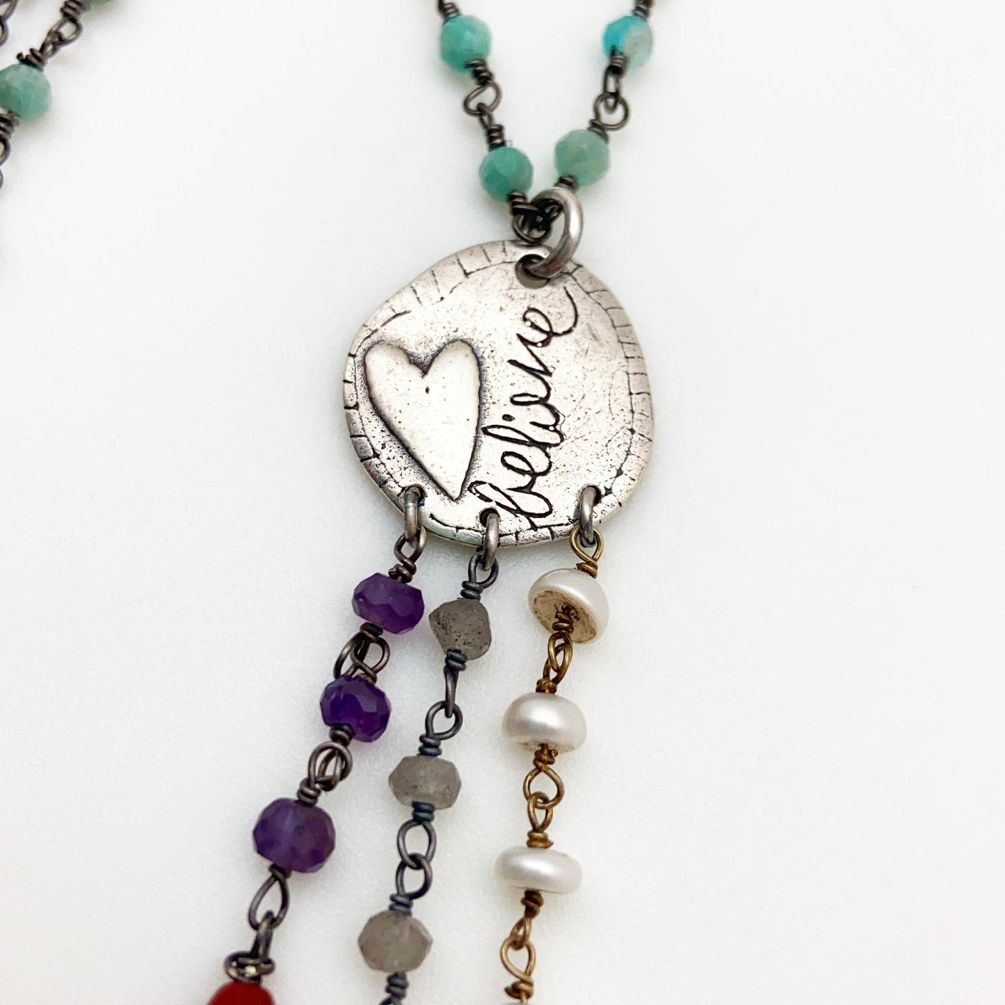 Necklace - "Believe" - Sterling