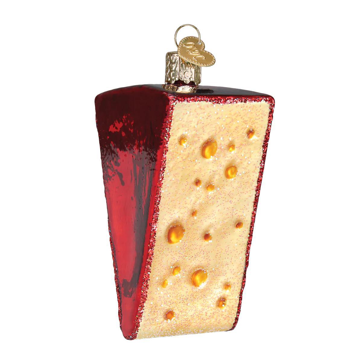 Ornament - Blown Glass - Cheese Wedge