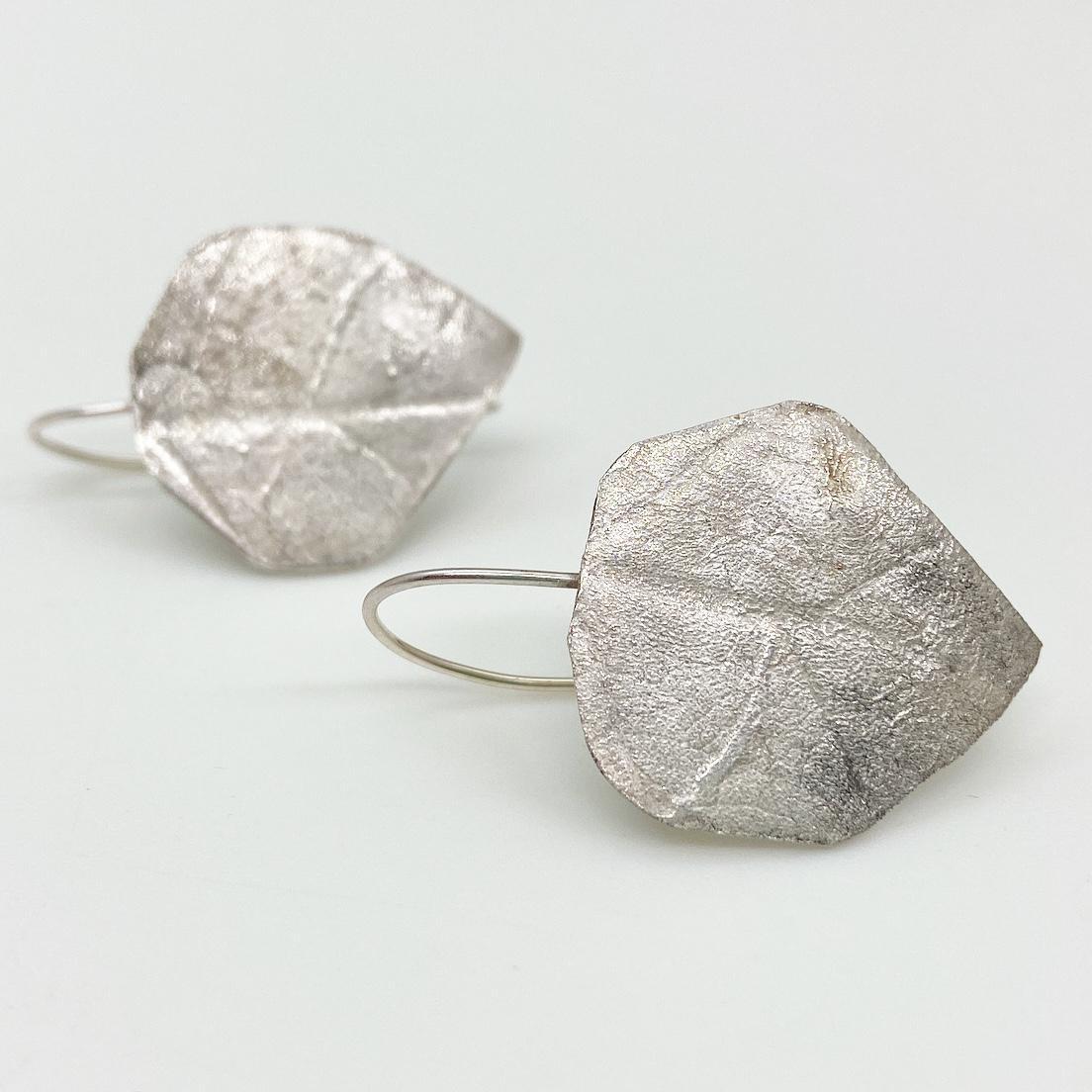 Earrings - Aspen Leaf Design #2 - Sterling Originals