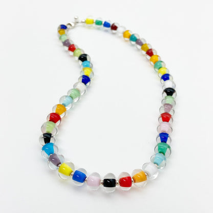 Necklace - Rainbow Glass "Pearl"