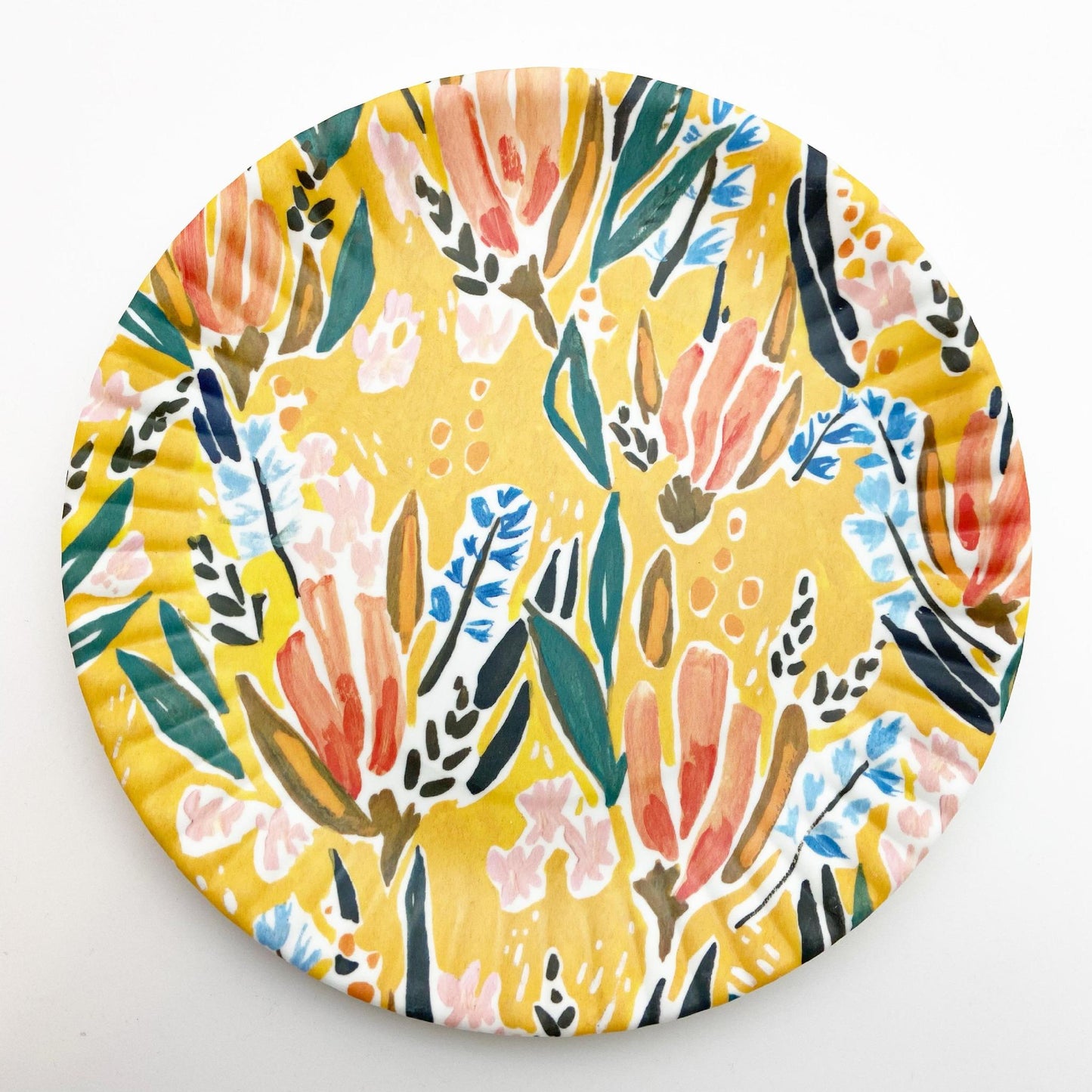 Plate - Melamine "Paper" - Tropical Floral