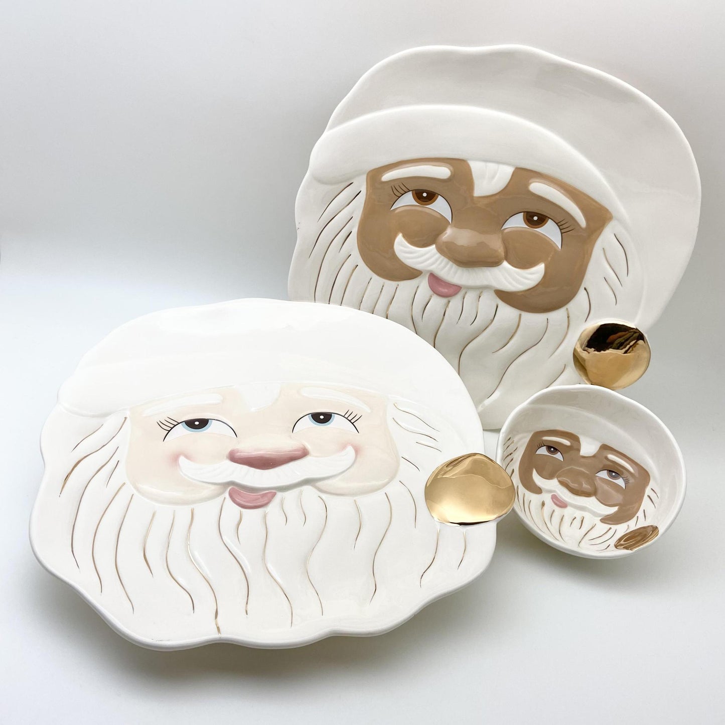 Platter - Collector's Series - Papa Noel (Brown) - Ceramic - 14"