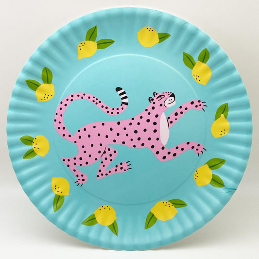 Platter - "Paper Plate" Melamine - Leopard