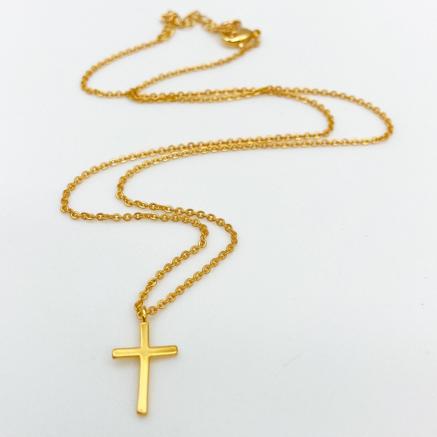 Necklace - 14k Goldfill Cross on Sterling