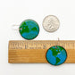 Earrings - Blue and Green Earth - Enamel on Copper