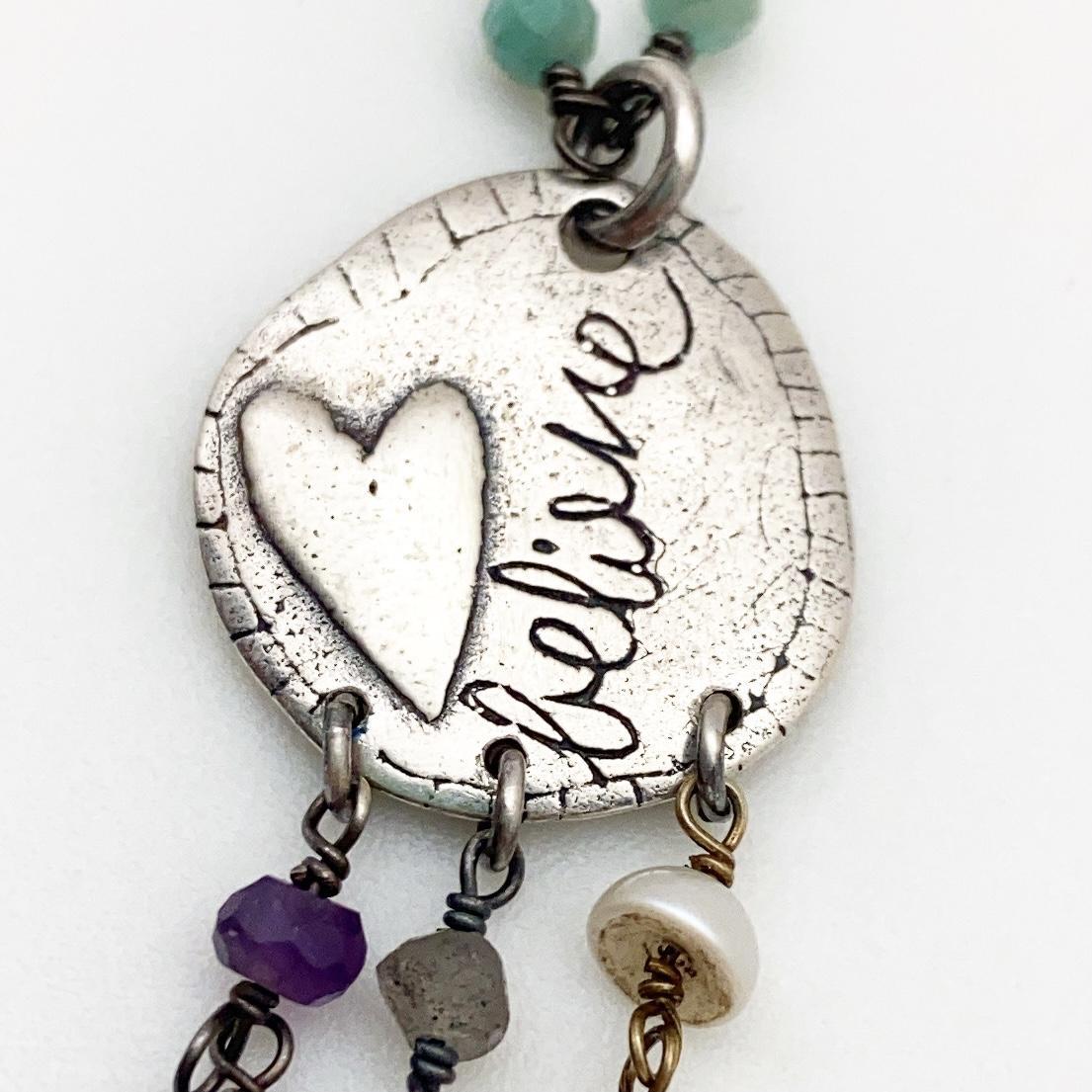 Necklace - "Believe" - Sterling