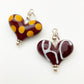 Pendant - Two-Sided "KC Chiefs" Heart - Handmade Glass