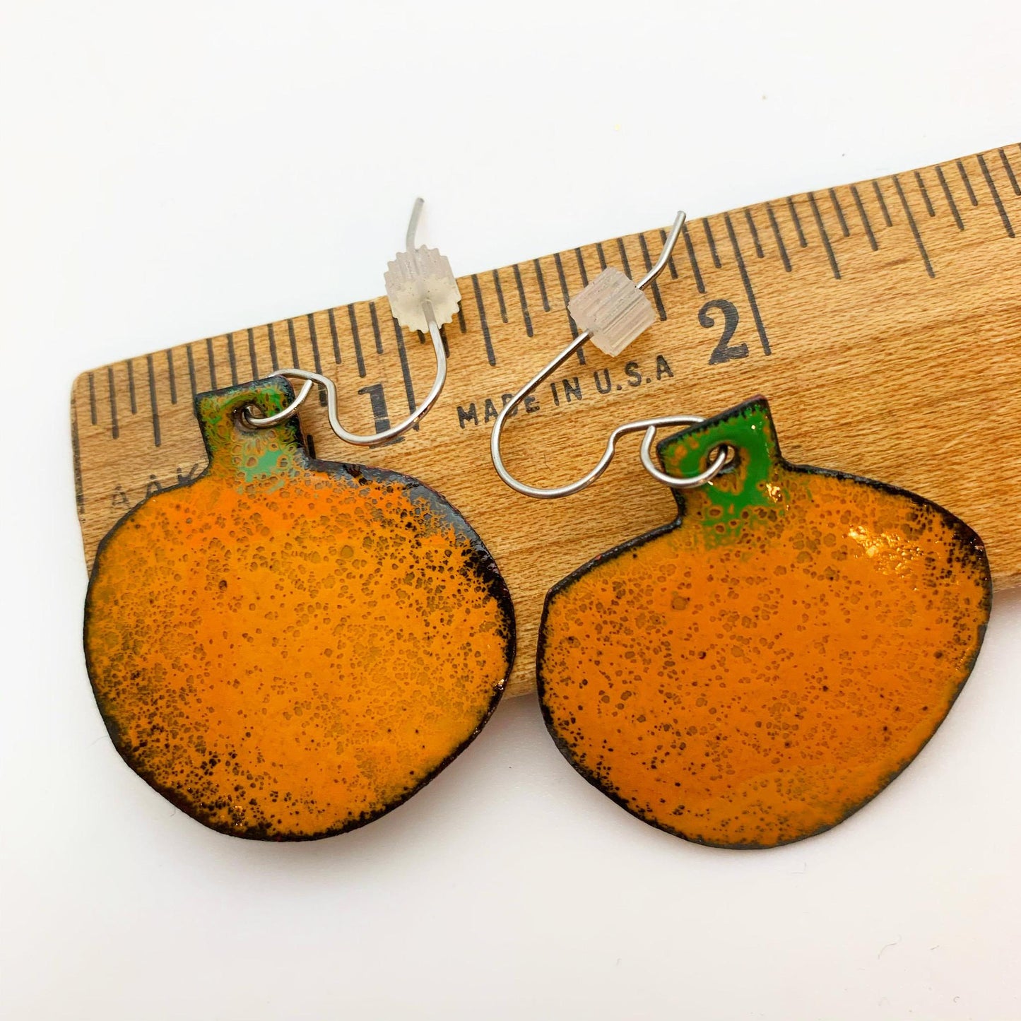 Earrings - Smooth Pumpkins - Enamel Originals