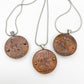 Necklace - Bowtie Cat - Enamel on Copper & Coin