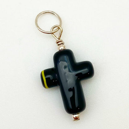 Pendant - "Band of Color" Cross - Small